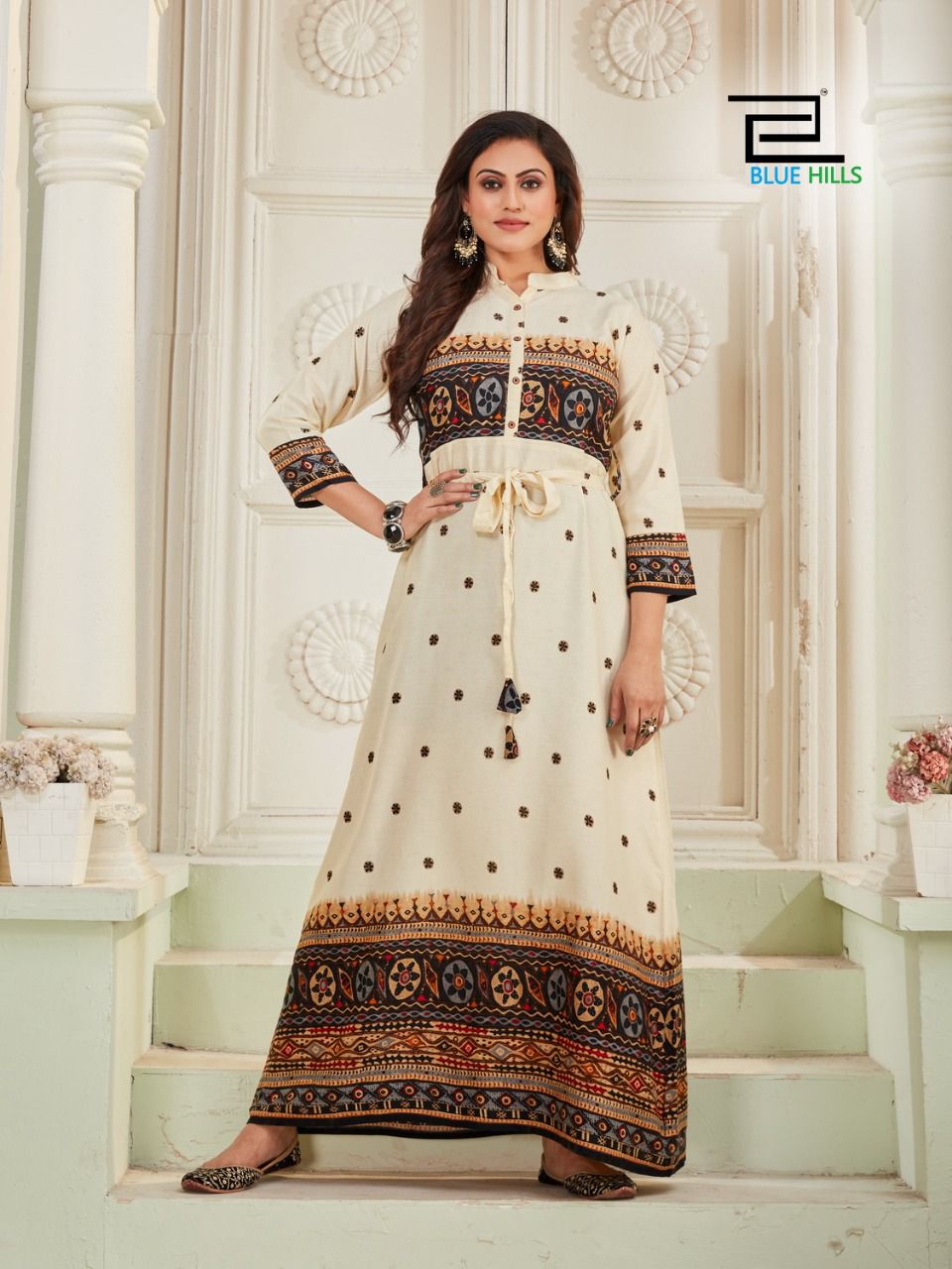 Blue Hills Walkway Touch 1 New Fancy Party Wear Long Anarkali Kurti Latest Collection
